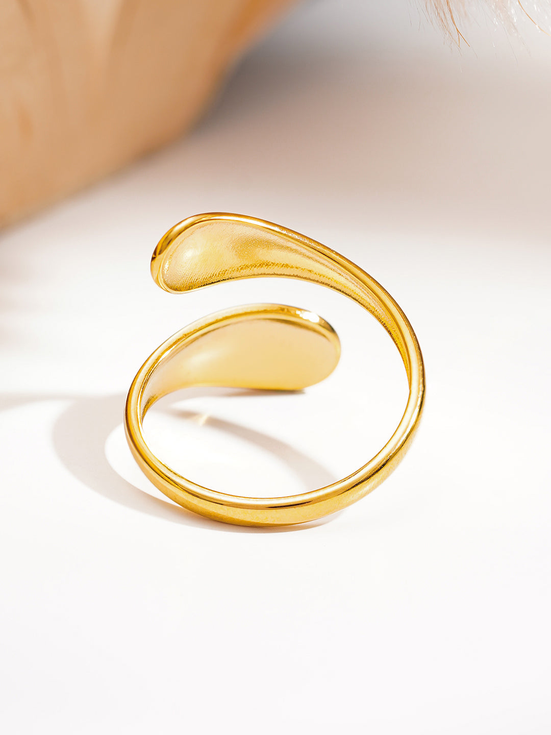 Demi Fine 18K Gold Plated Stainless steel Melted Muse Open Ring Length - Adjustable