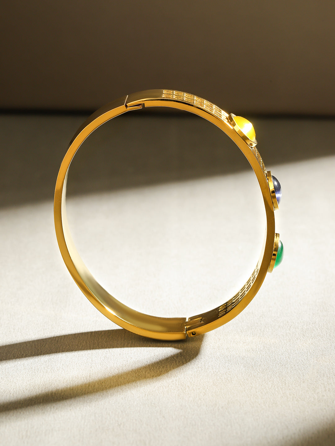 Vivid Aura Multicolour Kada Gold