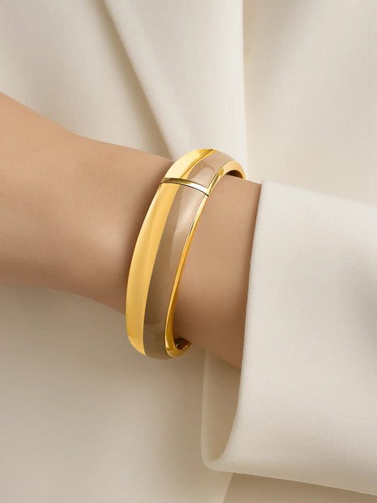 Dual-Toned Nude Beige Bracelet フリーサイズ
