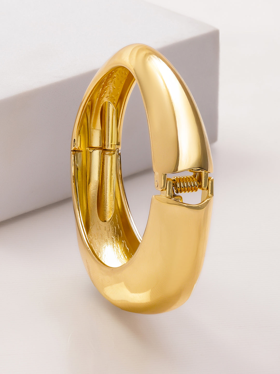 【Rubans】 Polished Dome-Design Gold Bracelet｜ポリッシュ ドームデザイン ゴールド バングルブレスレット