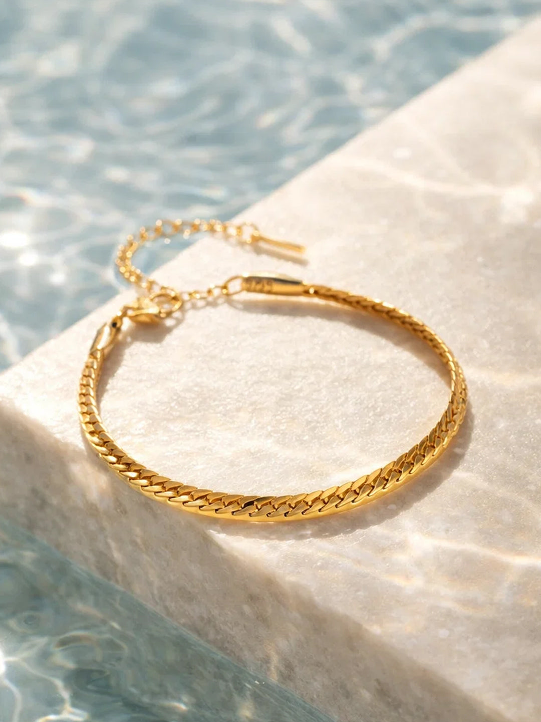 Demi Fine 18K Gold Plated Stainless steel Statement Chain Bracelet Length - 8.2 cm