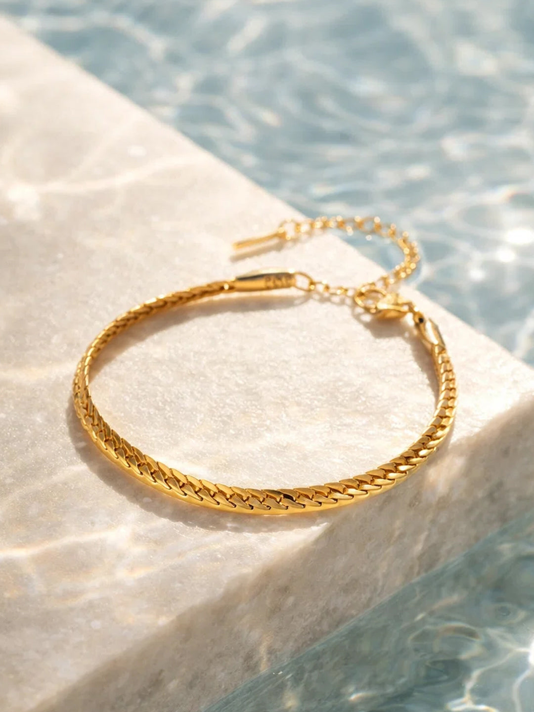 Demi Fine 18K Gold Plated Stainless steel Statement Chain Bracelet Length - 8.2 cm