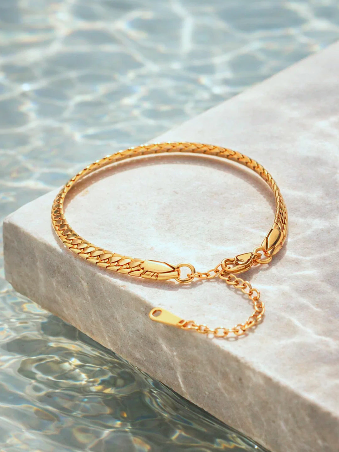 Demi Fine 18K Gold Plated Stainless steel Statement Chain Bracelet Length - 8.2 cm