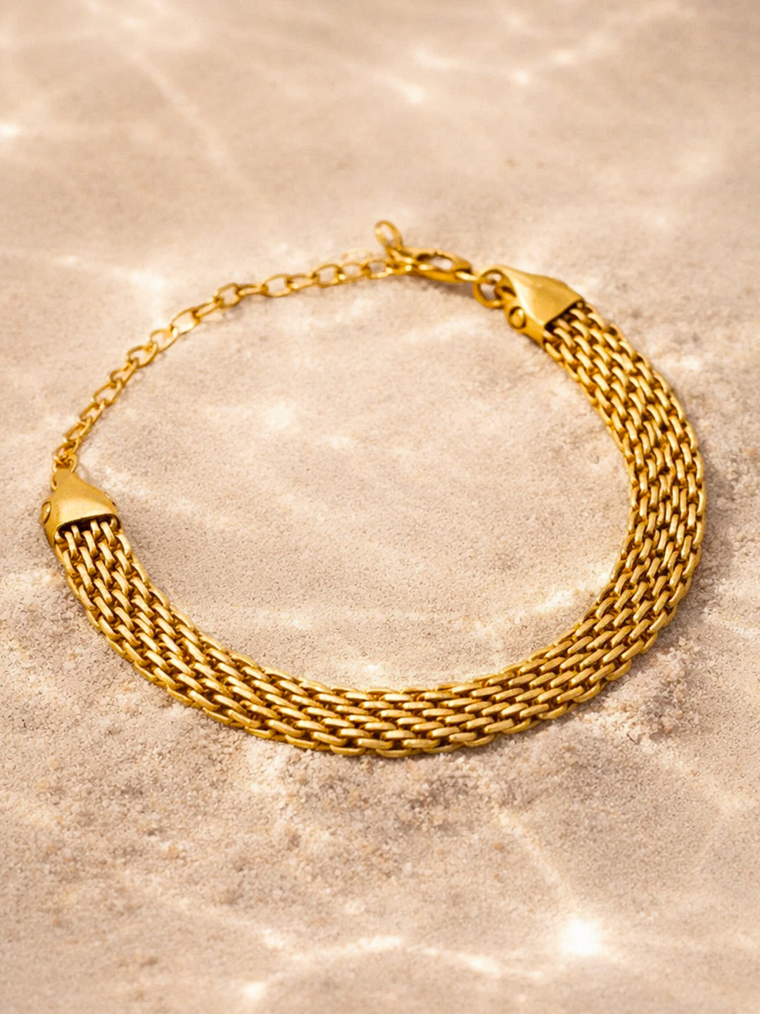 Demi Fine 18K Gold Plated Stainless steel Chunky Chain Statement Bracelet Length - 15 cm