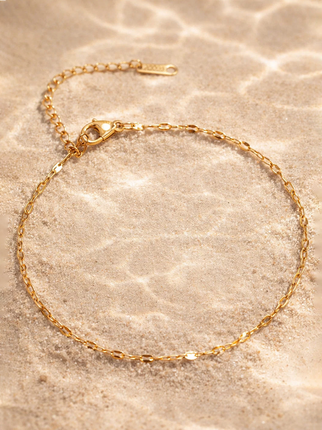 Demi Fine 18K Gold Plated Stainless steel Textured Chain Bracelet Length - 19.5 cm