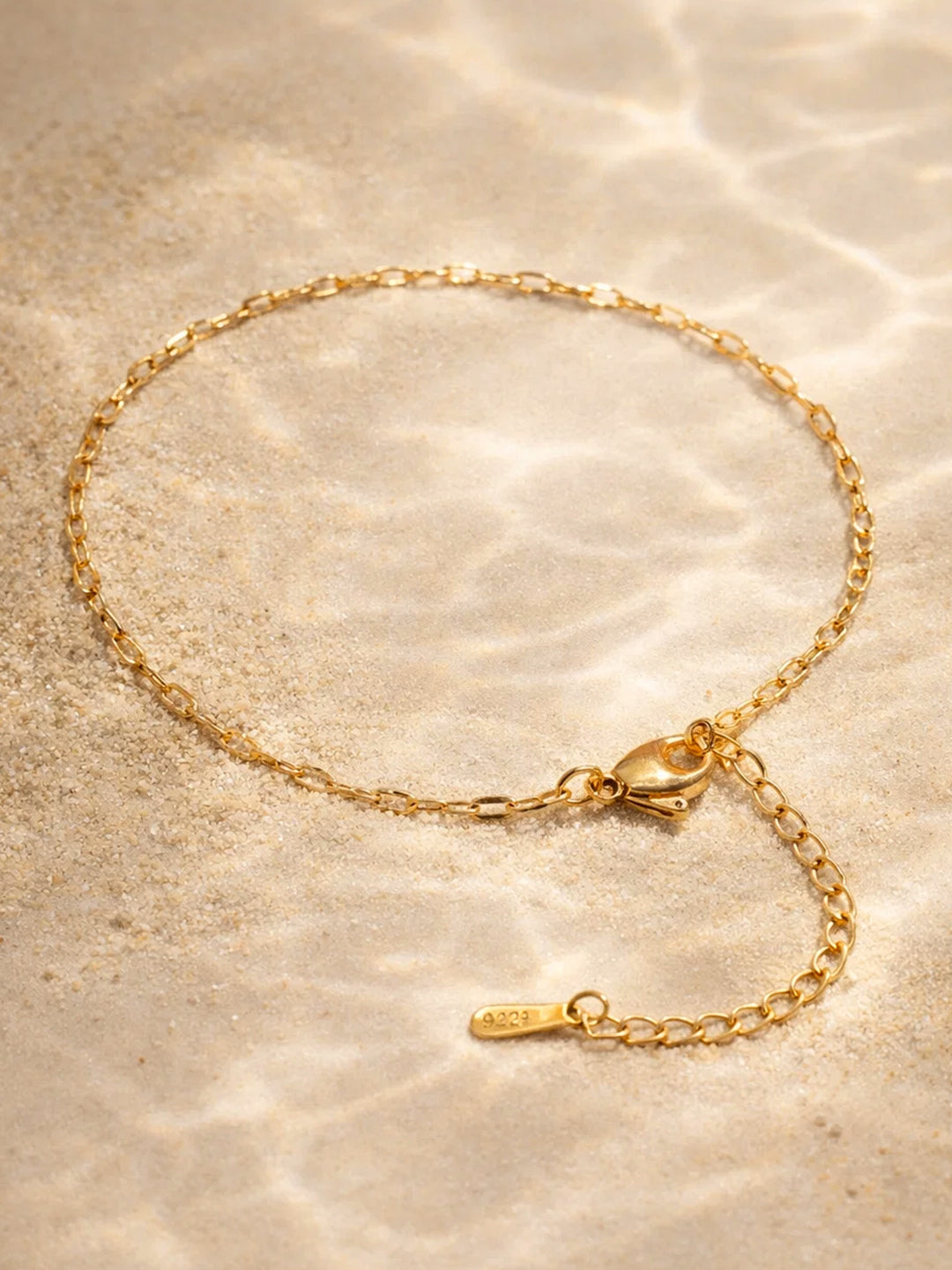 Demi Fine 18K Gold Plated Stainless steel Textured Chain Bracelet Length - 19.5 cm