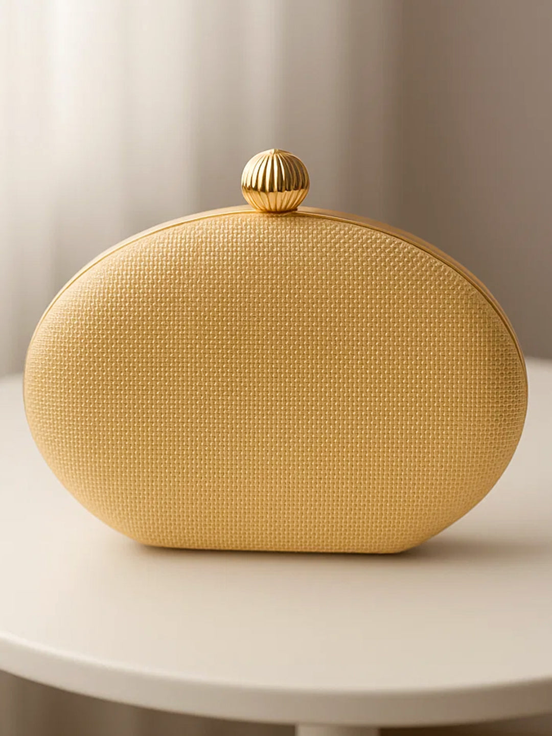Metallic Gold Glam Evening Clutch フリーサイズ