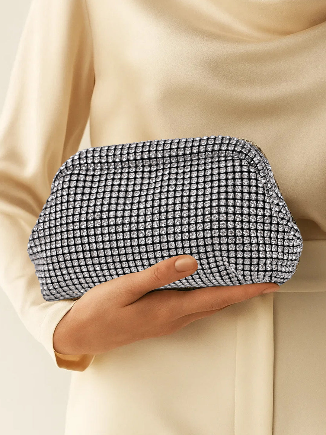 Crystal Shine Party Clutch Bag フリーサイズ
