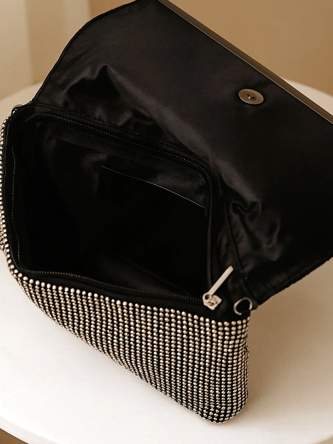 Midnight Spark Black Crystal Clutch フリーサイズ