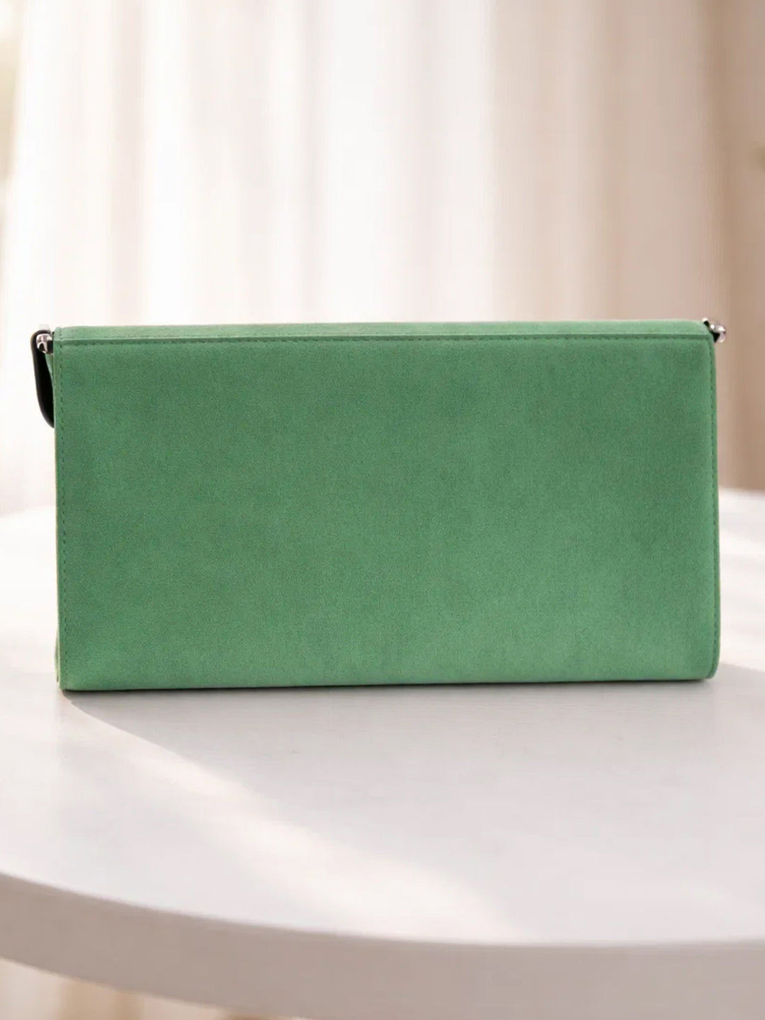 Green Velvet Chain Statement Clutch フリーサイズ