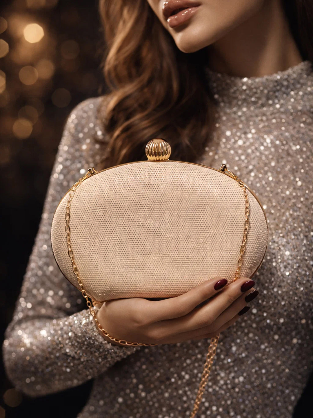 Luxe Gold Party Statement Clutch フリーサイズ