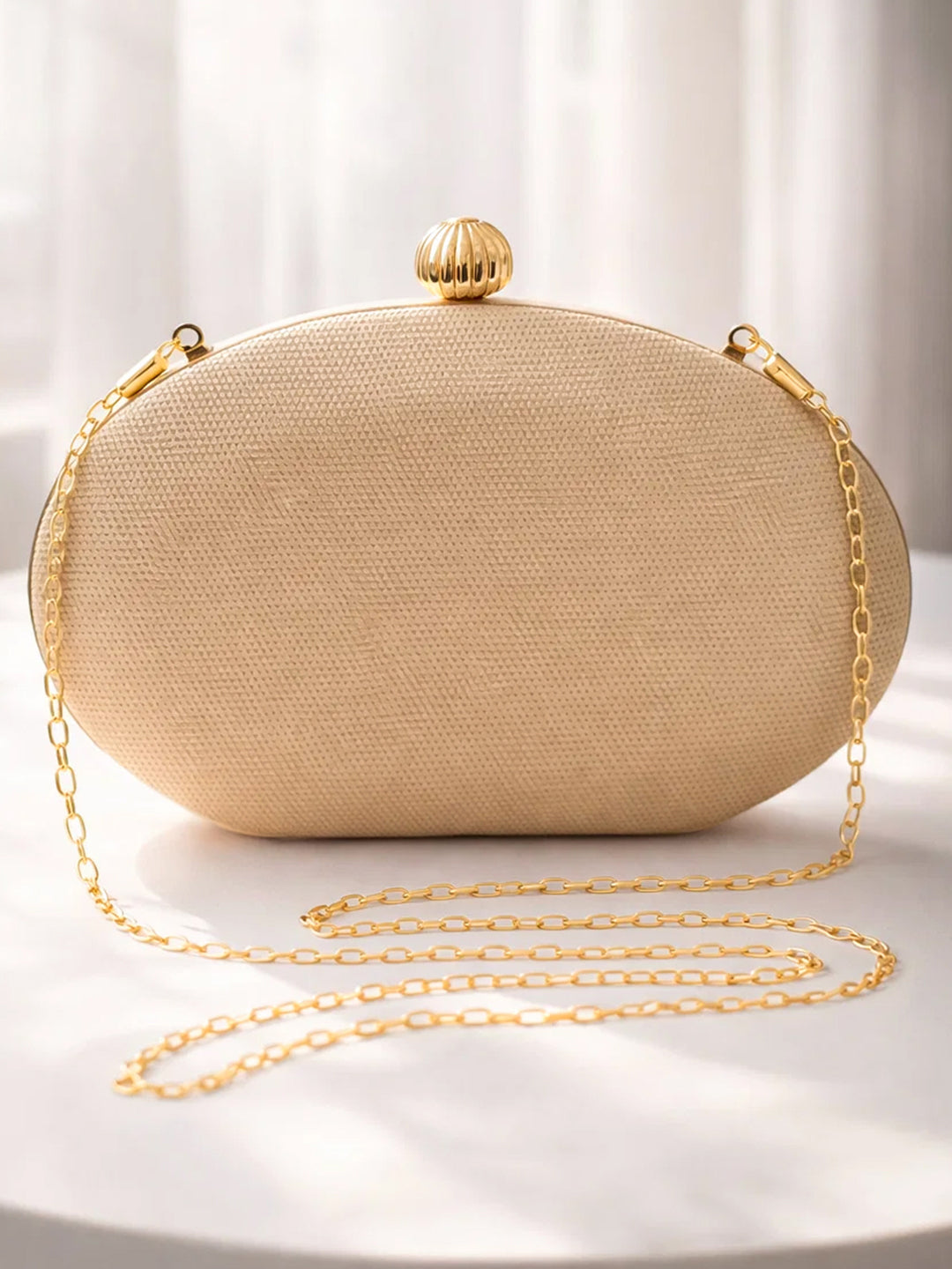 Luxe Gold Party Statement Clutch フリーサイズ