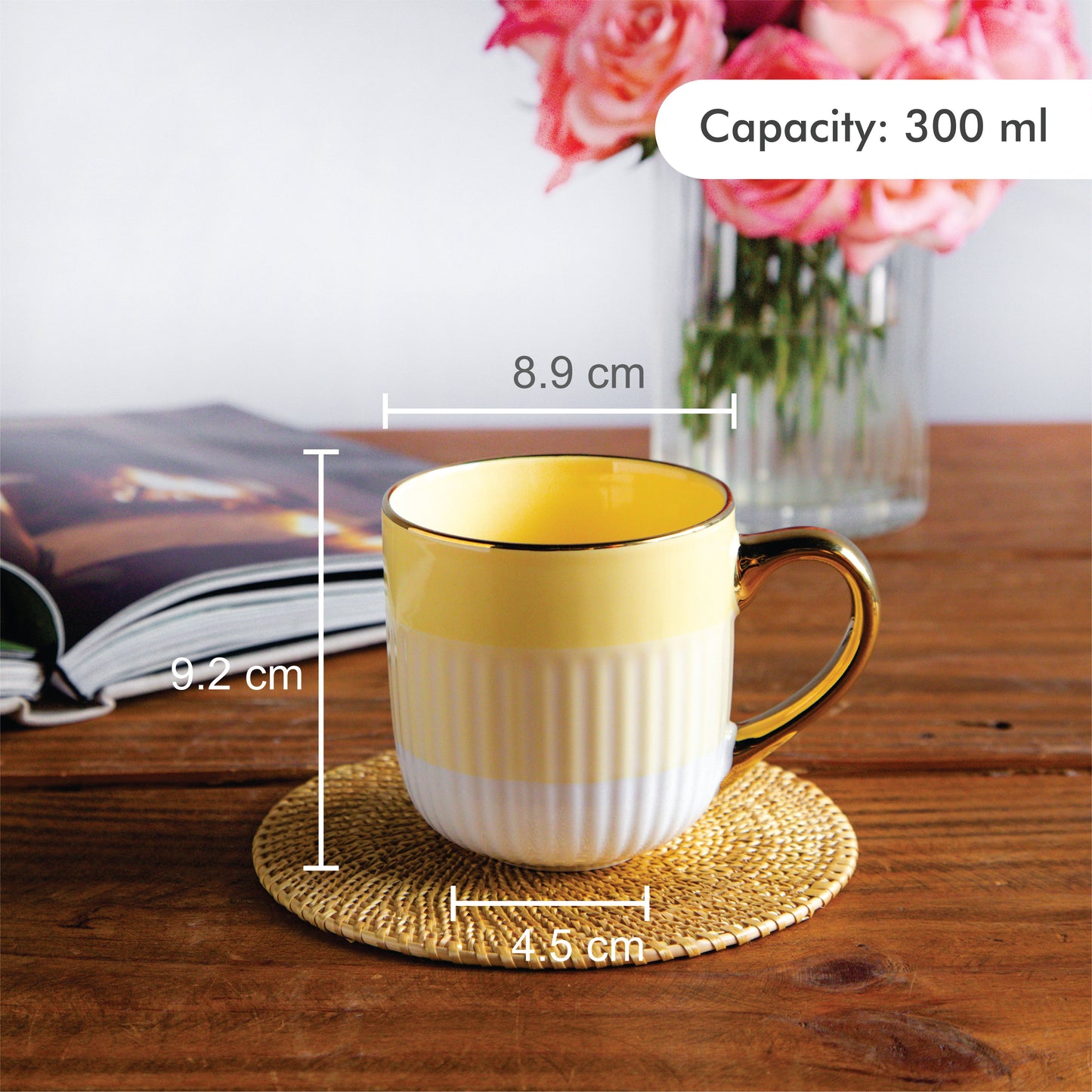 Radiance Coffee Mug – Amber Dawn (Set of 2) – 300 ml 300ml