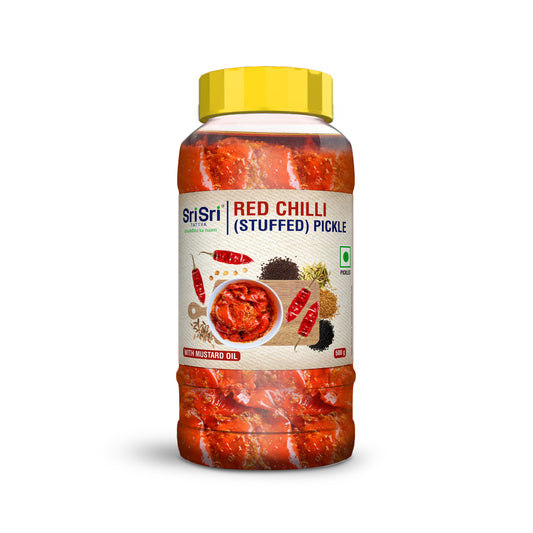 【Sri Sri Tattva】 Red Chilli Stuffed Pickle｜ 赤唐辛子（詰め物）ピクルス｜ 500g