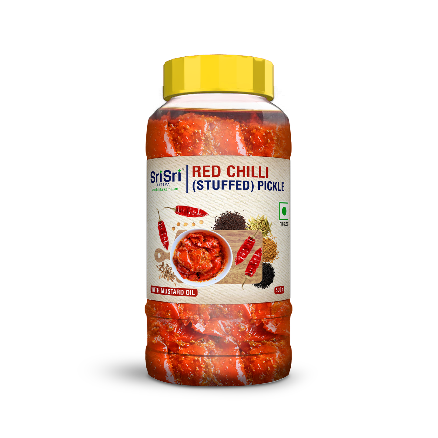 Red Chilli (Stuffed) Pickle , 500 g 500g