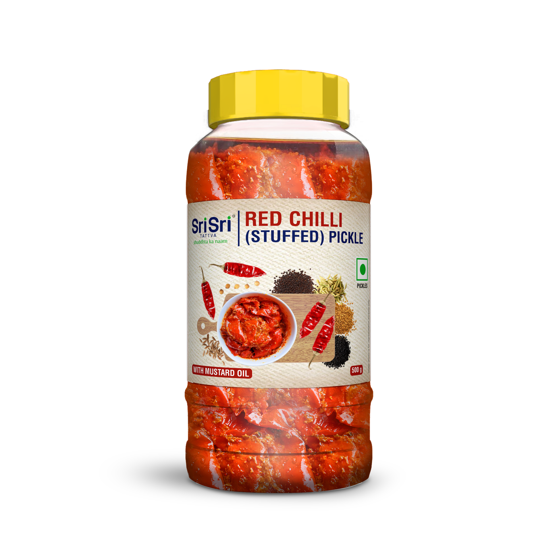 Red Chilli (Stuffed) Pickle , 500 g 500g