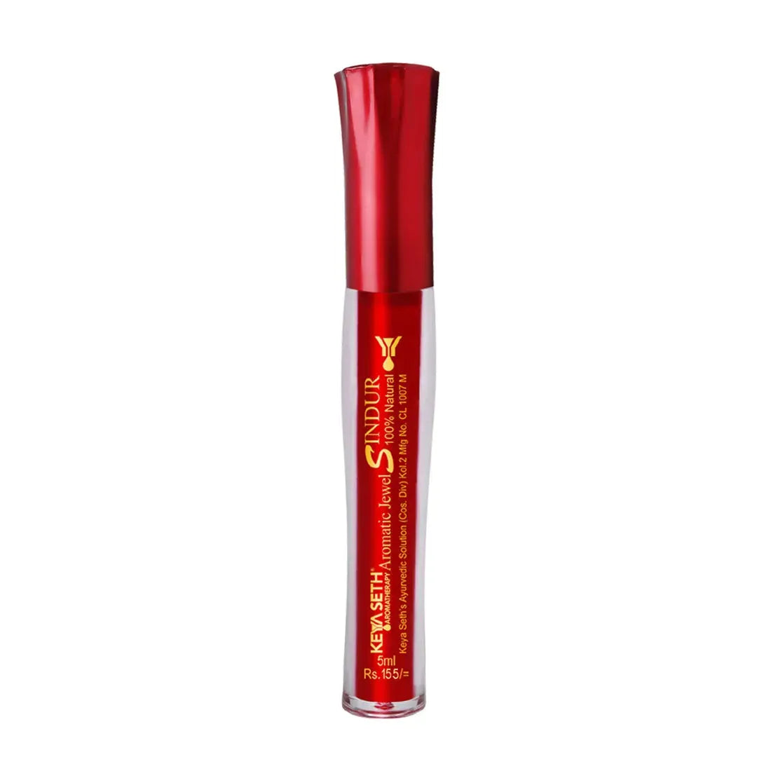Aromatic 100% Natural Liquid Sindoor (Red) - Long lasting & Waterproof with Floral Pigment 5ml