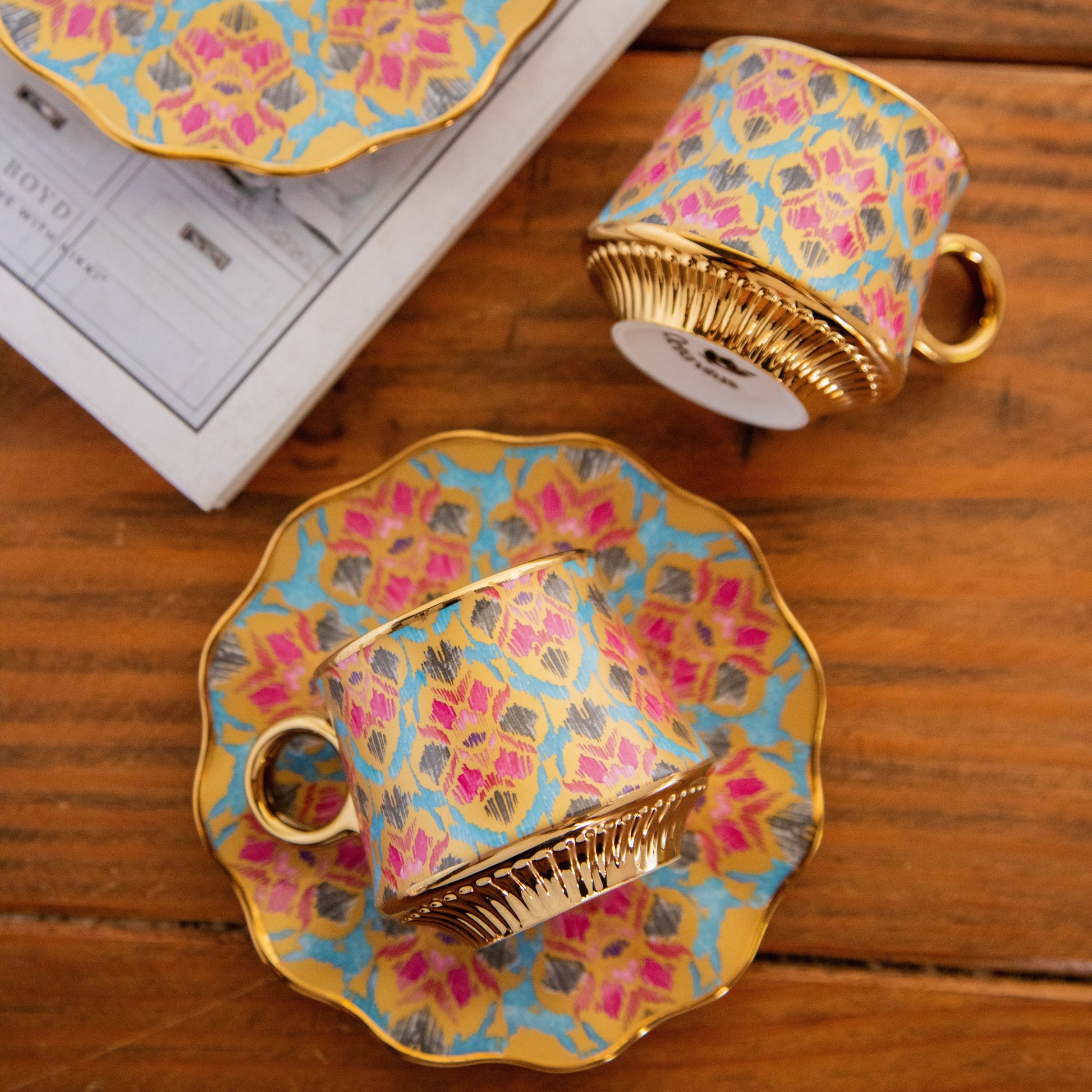 Regal Ikat Tea Set (6 Cups & Saucers) – 200 ML Each 200ml