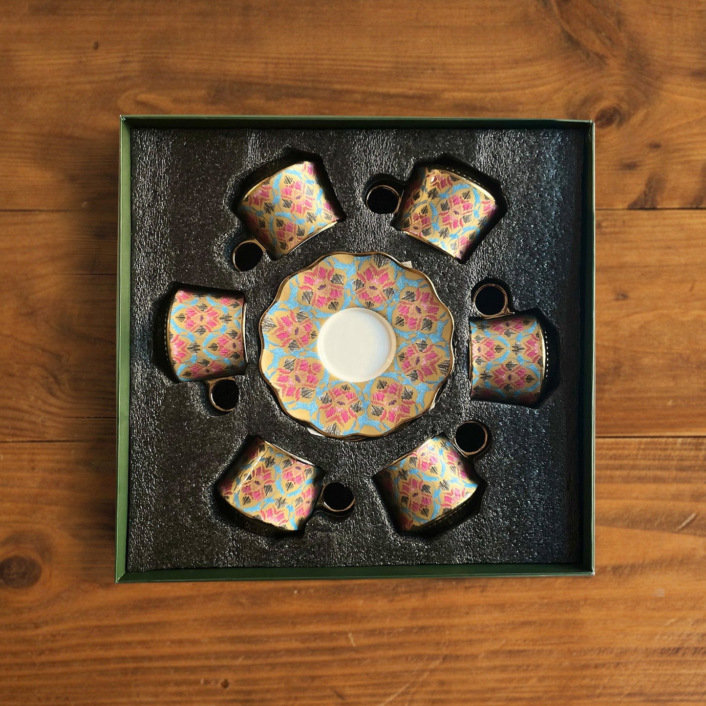 Regal Ikat Tea Set (6 Cups & Saucers) – 200 ML Each 200ml