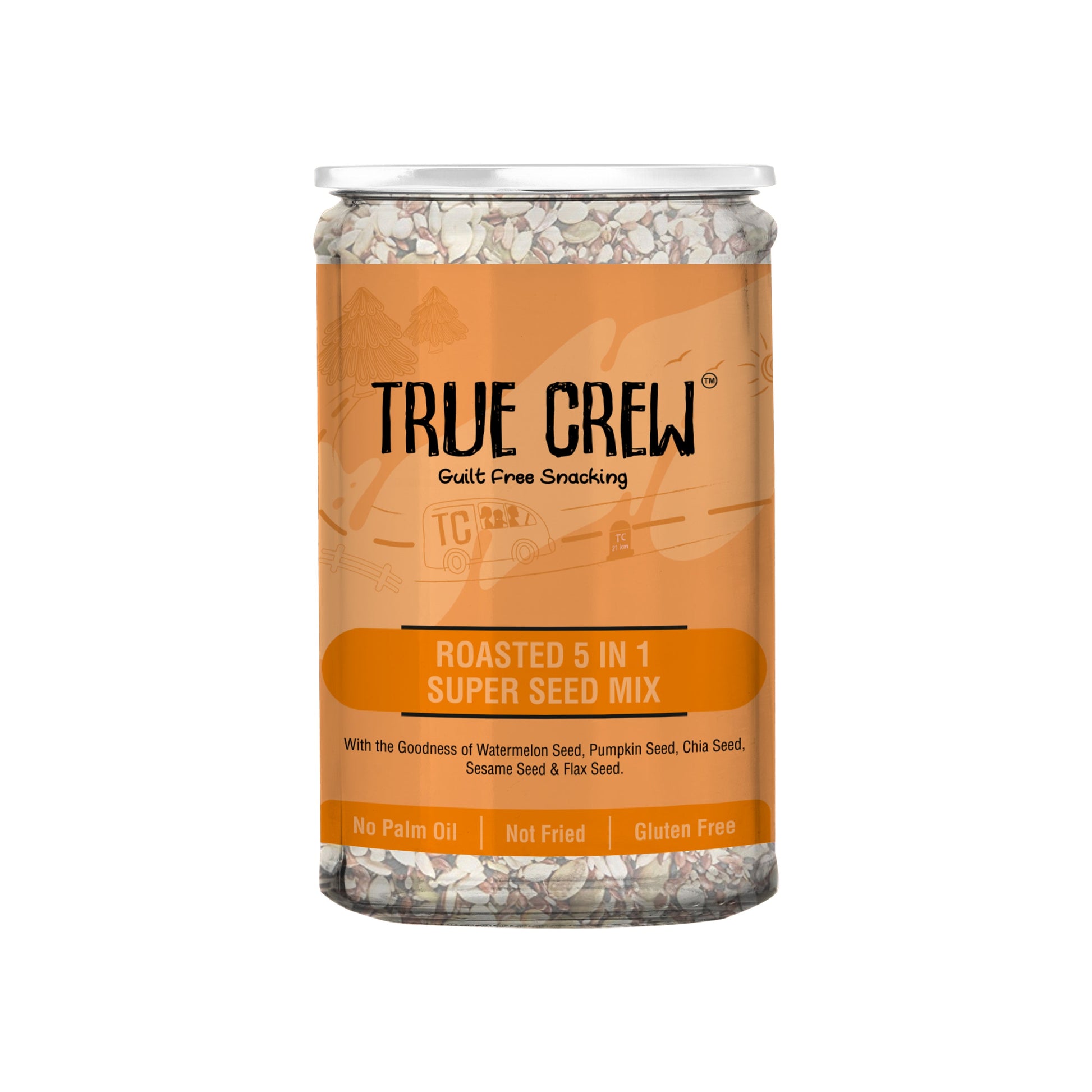 TRUE CREW Roasted 5 in 1 Super Seed Mix Bottle 200 g 200g