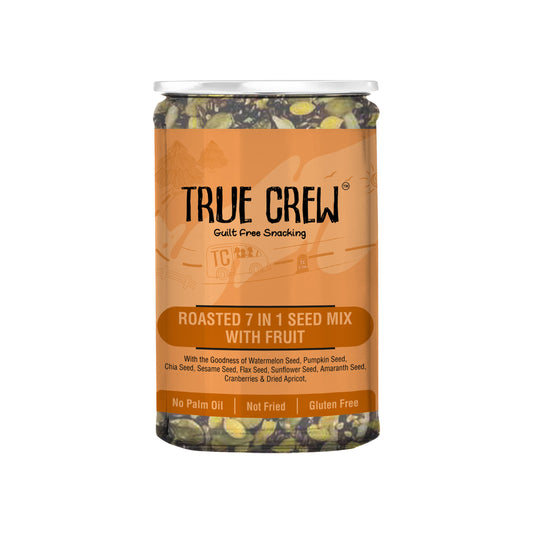 TRUE CREW Roasted  7 in 1 Seed Mix With Fruit Bottle 200 g 200g