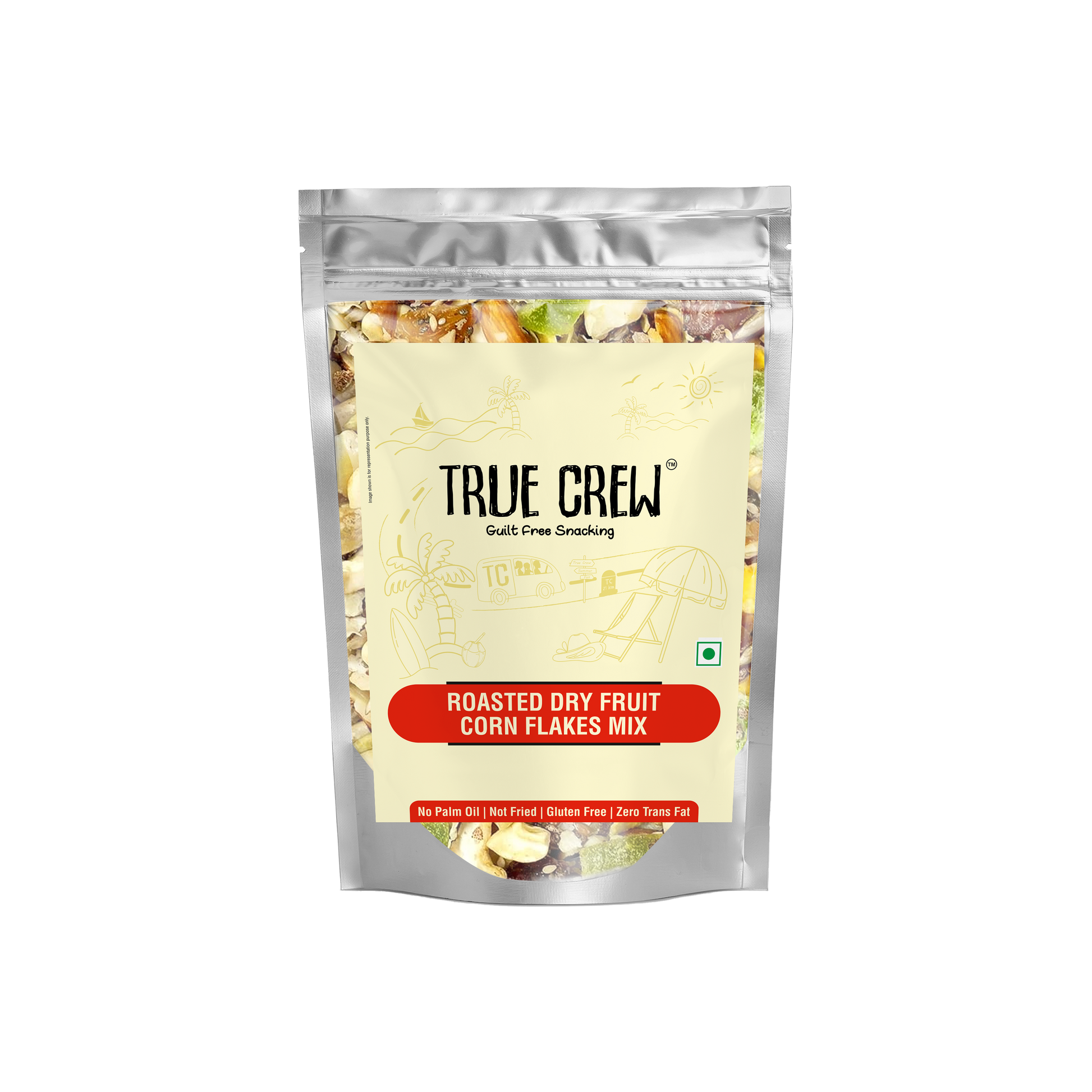 TRUE CREW Roasted Dry Fruits Corn Flakes Mix, 150g 150g