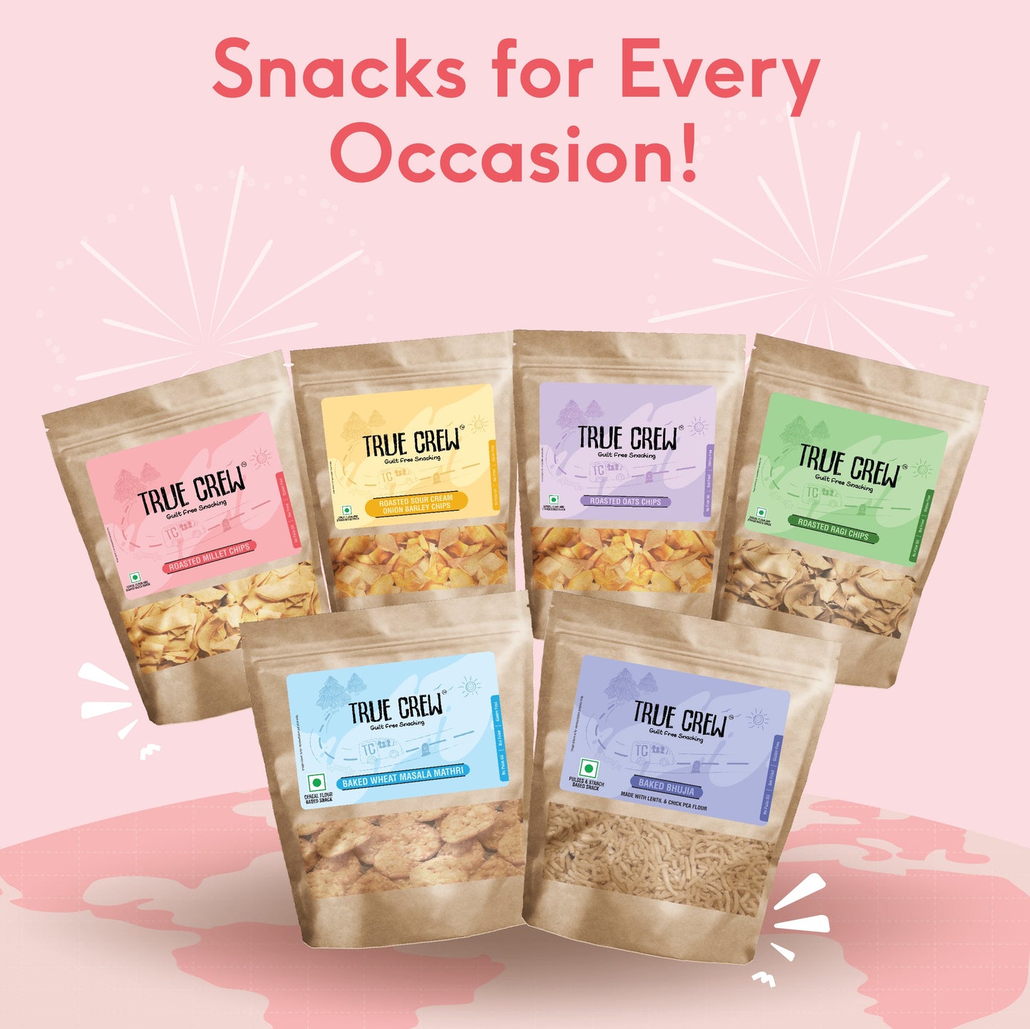 TRUE CREW - Millet Chips, 125 g 125g