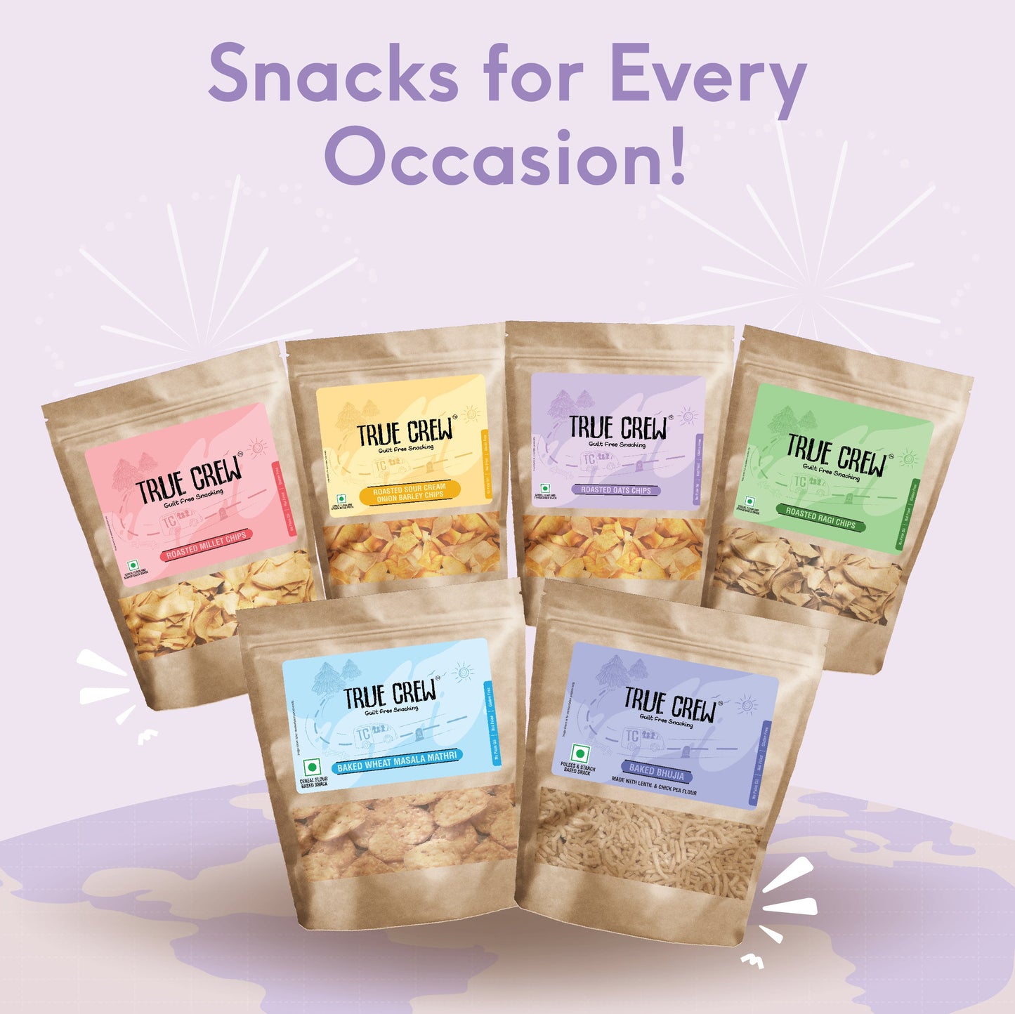 TRUE CREW - Oats Chips, 125 g 125g