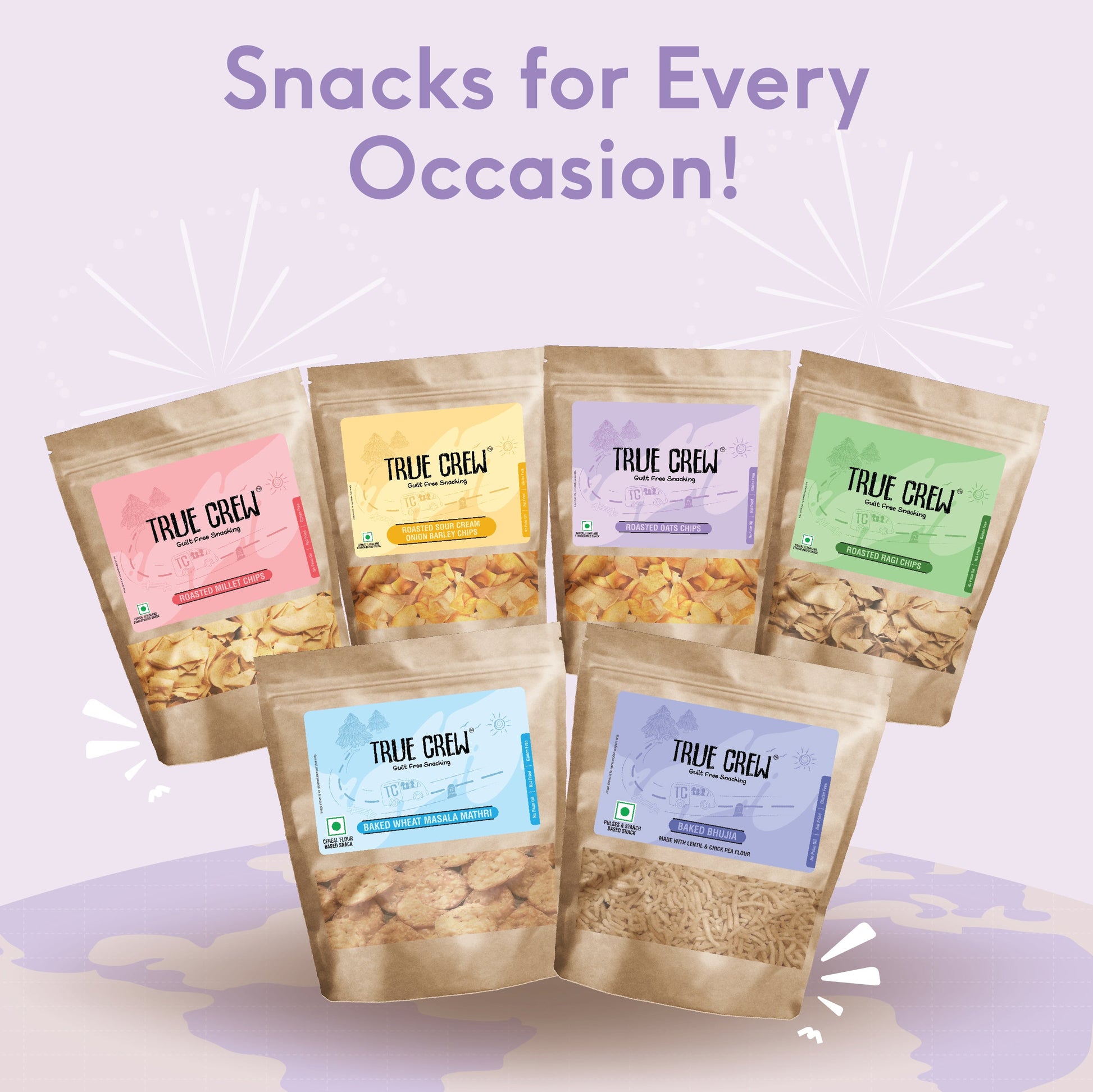TRUE CREW - Oats Chips, 125 g 125g