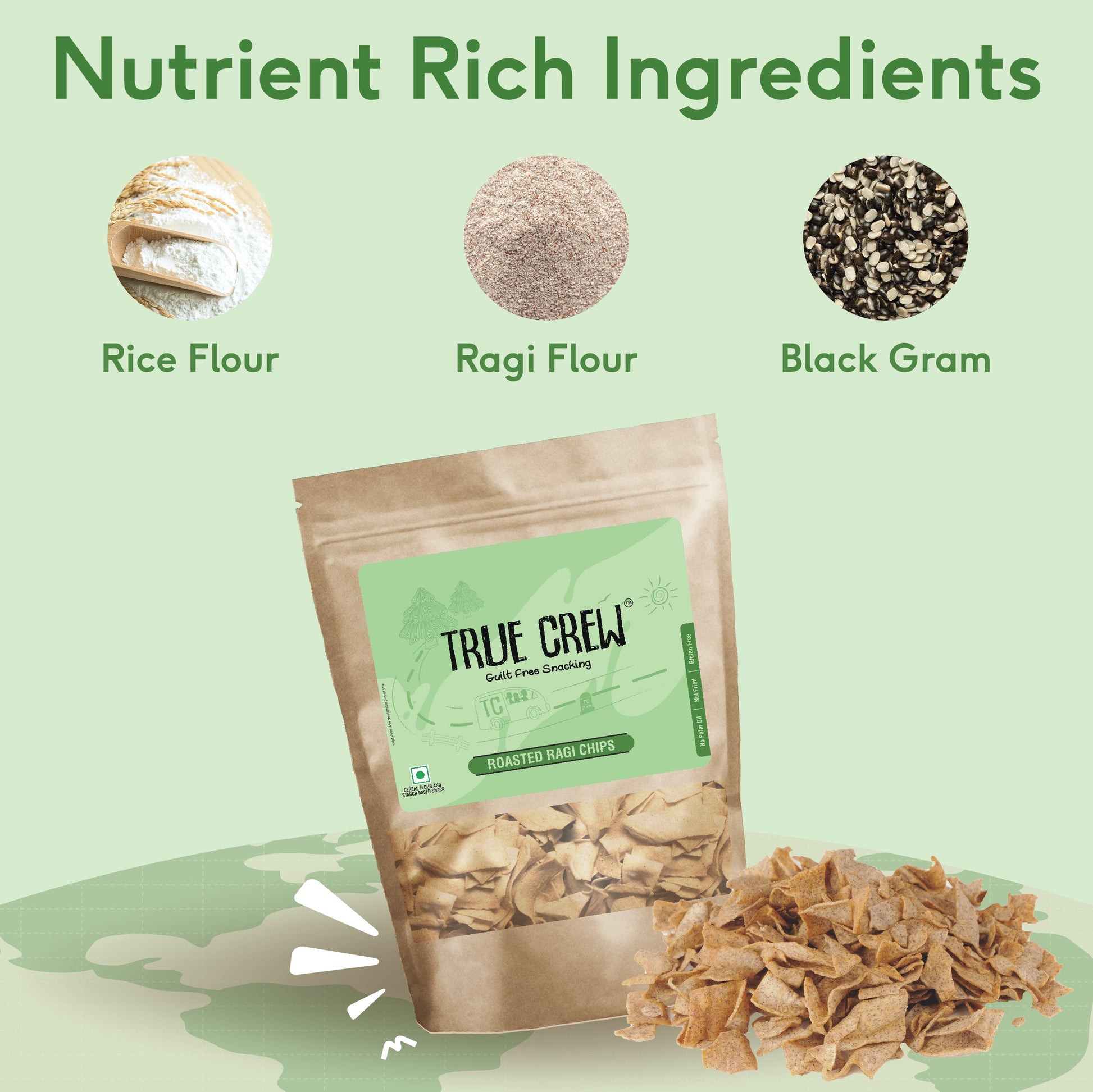 TRUE CREW - Ragi Chips 125g 125g