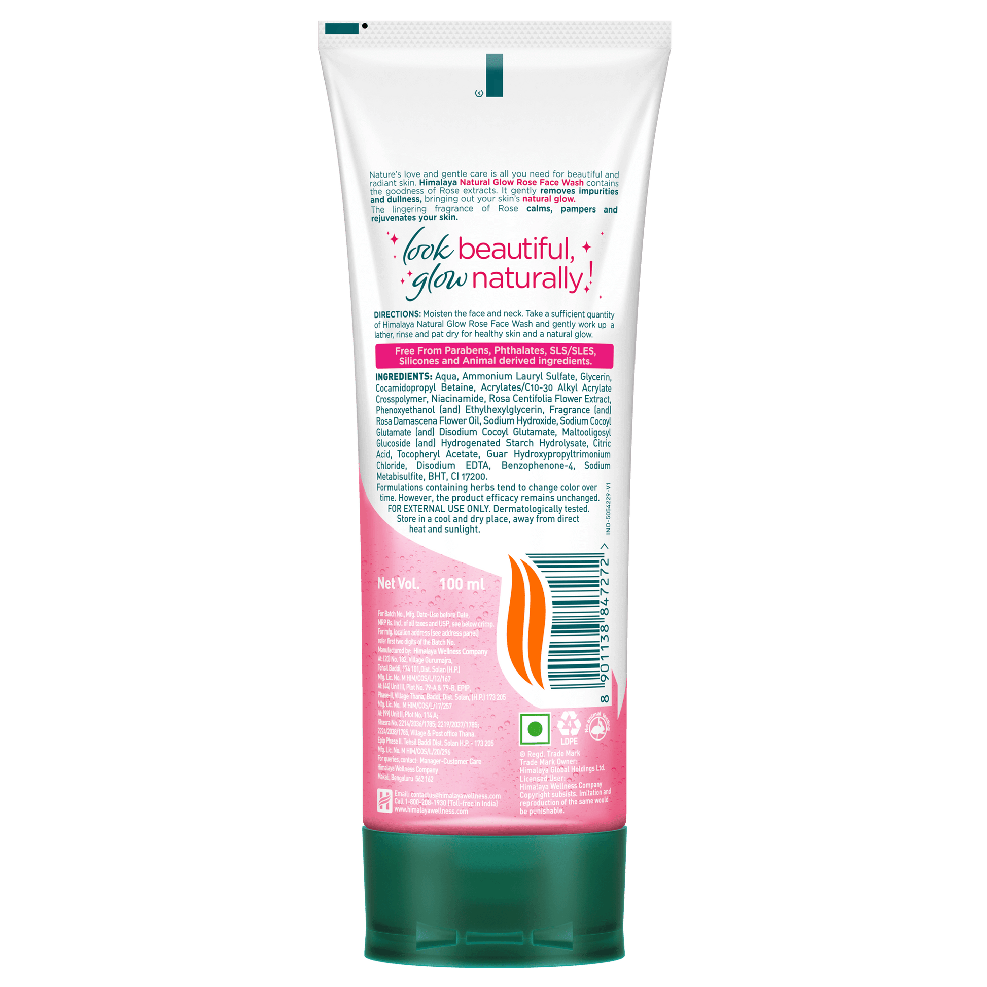 Himalaya Natural Glow Rose Face Wash 100ml