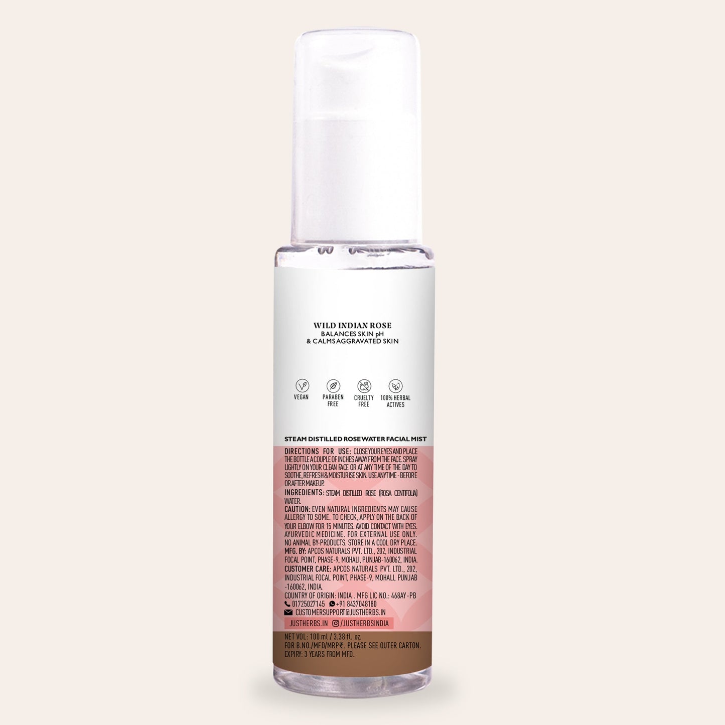 Rose Water Toner Mist 100ml