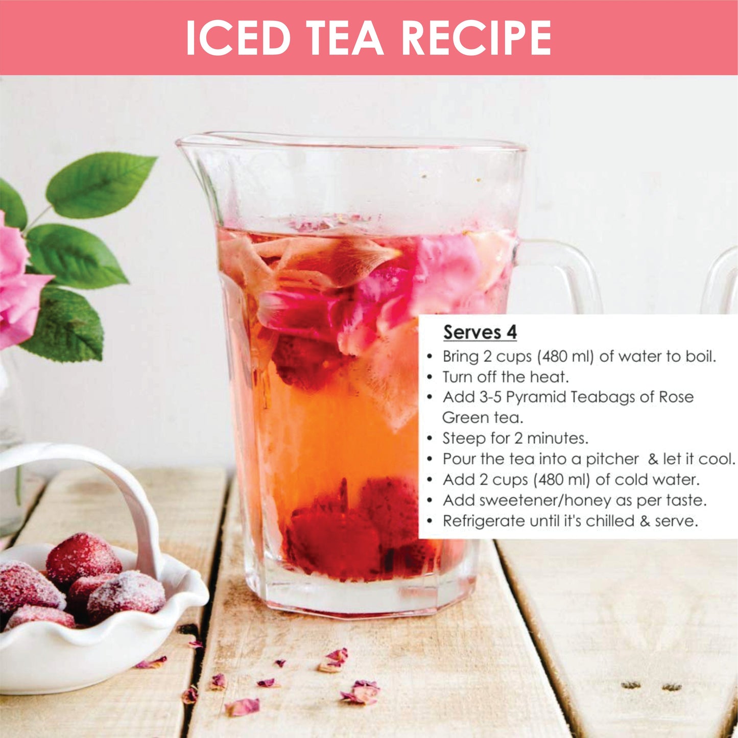 Rose Leaf Tea Rose Glow Loose Leaf Tea - 75 Gm