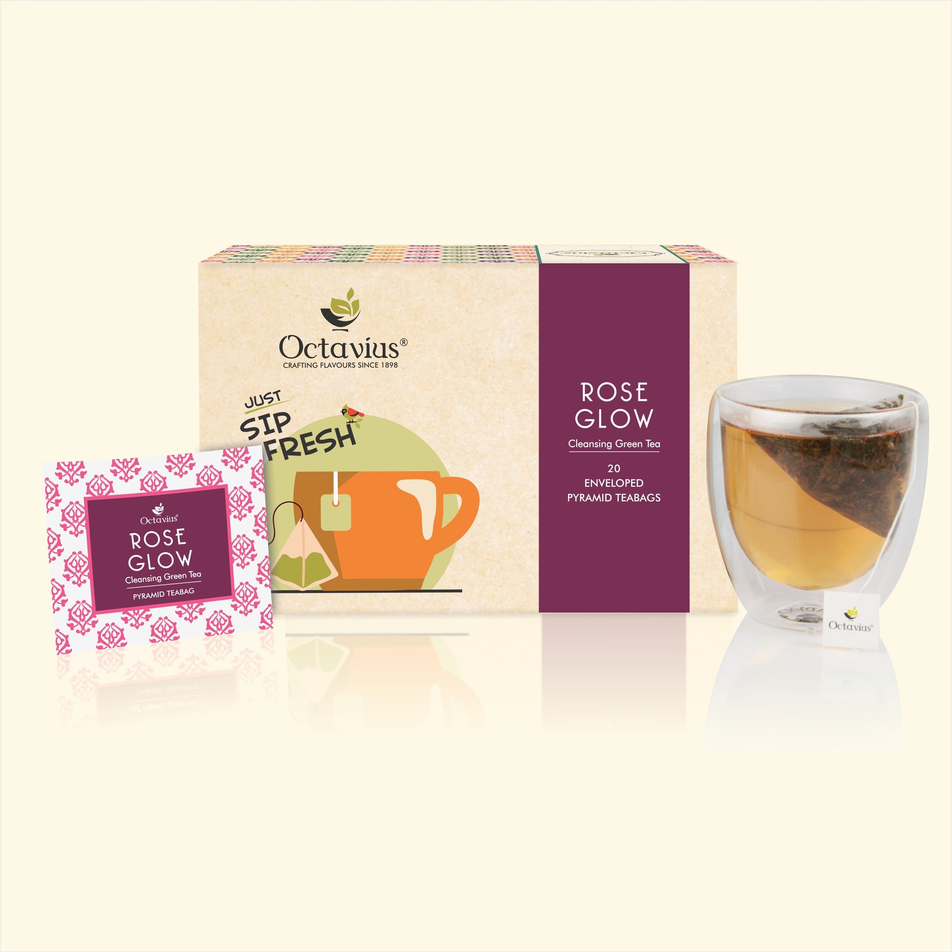 Rose Leaf Tea Rose Glow Loose Leaf Tea - 75 Gm