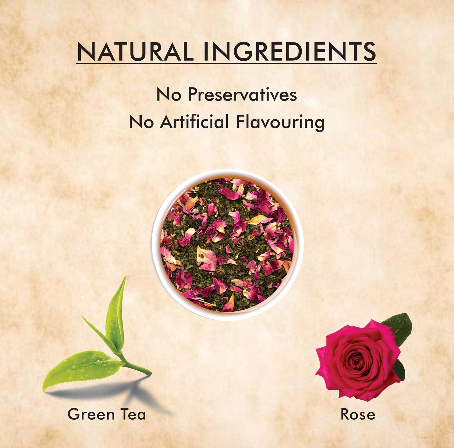 Rose Leaf Tea Rose Glow Loose Leaf Tea - 75 Gm