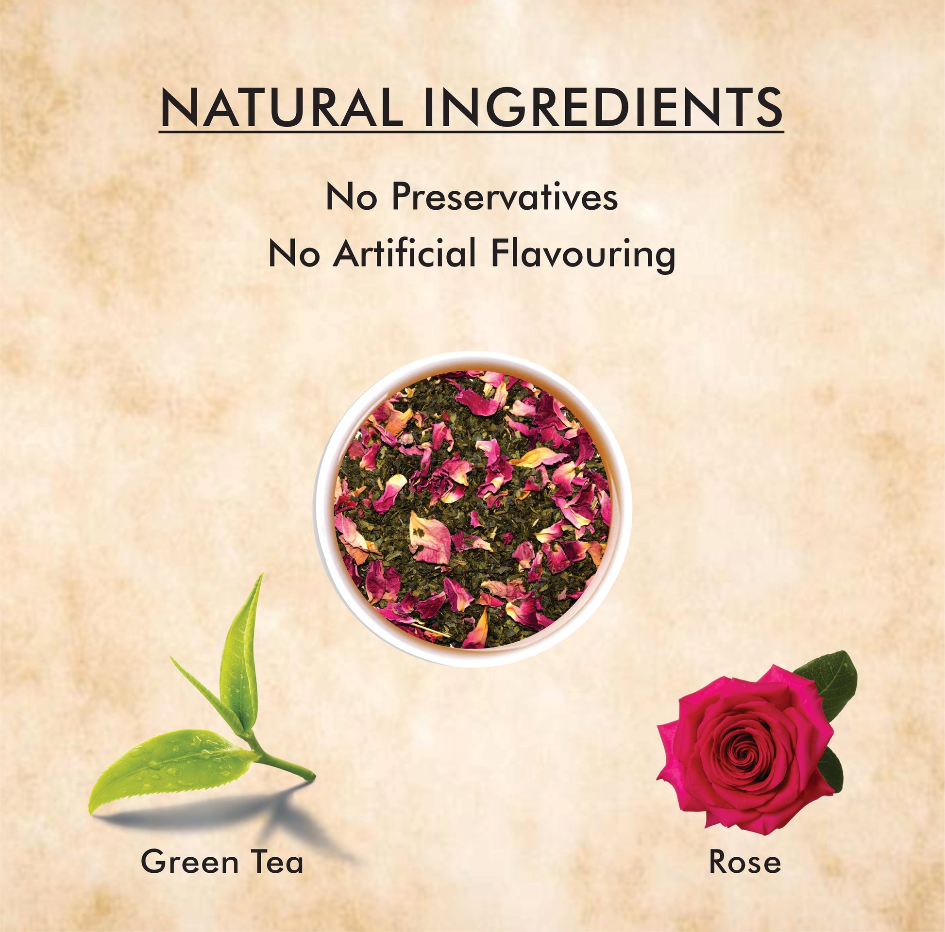 Rose Leaf Tea Rose Glow Loose Leaf Tea - 75 Gm