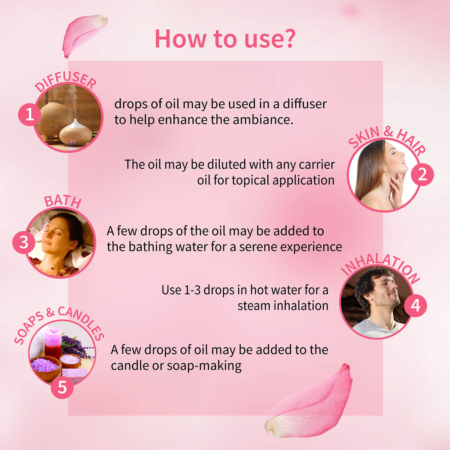 100% Pure Rose Essential Oil | Therapeutic-Grade | Promotes Relaxation, Calms Mind & Uplifts Mood | Steam-Distilled Rose Oil | 15 ml 15ml