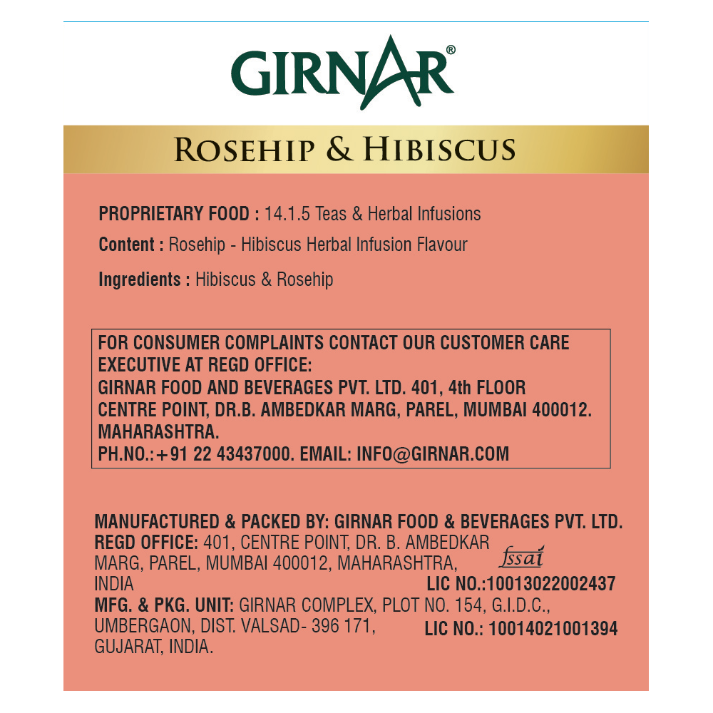 Rosehip & Hibiscus Herbal Infusion 10 Tea Bags
