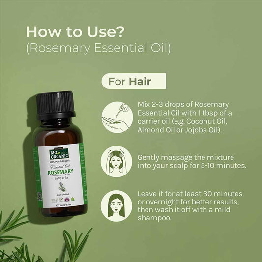Pure & Organic Rosemary Essential Oil (15ml) 15ml