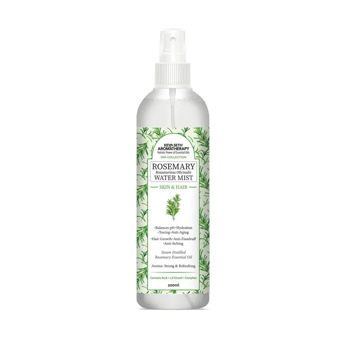 Rosemary Water Spray Mist Hair Growth & Skin Toner, Hydration,Anti Dandruff,Reduces Scalp Itching Rosemary Essential Oil 200ml