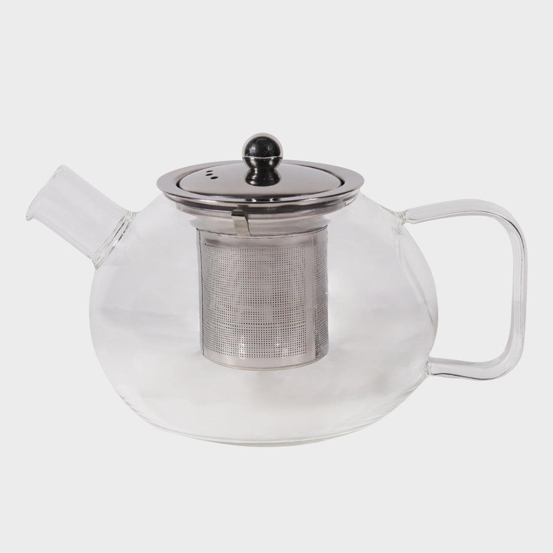 Round Glass Teapot Kettle |1000 ML with Stainless Steel Infuser 1000ML