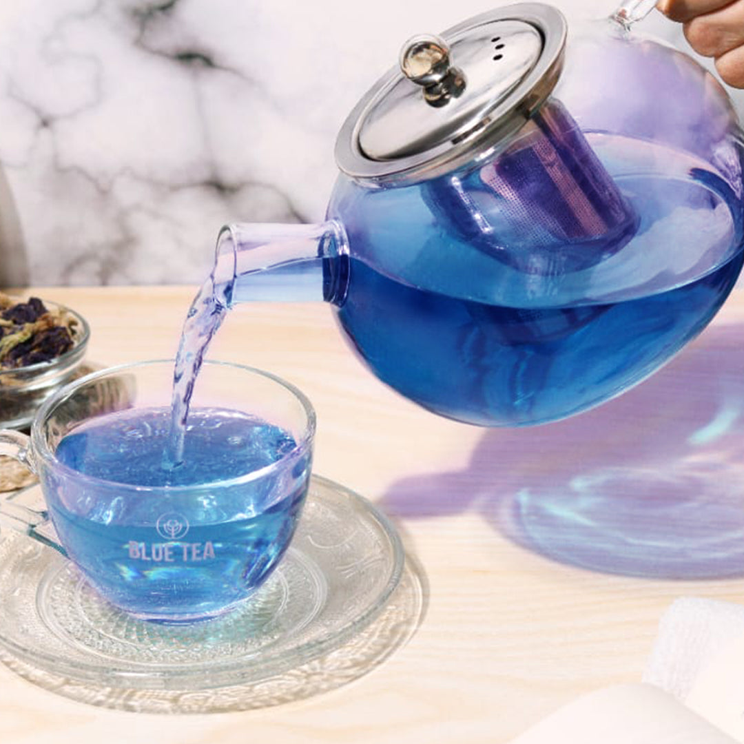 Round Glass Teapot Kettle |1000 ML with Stainless Steel Infuser 1000ML