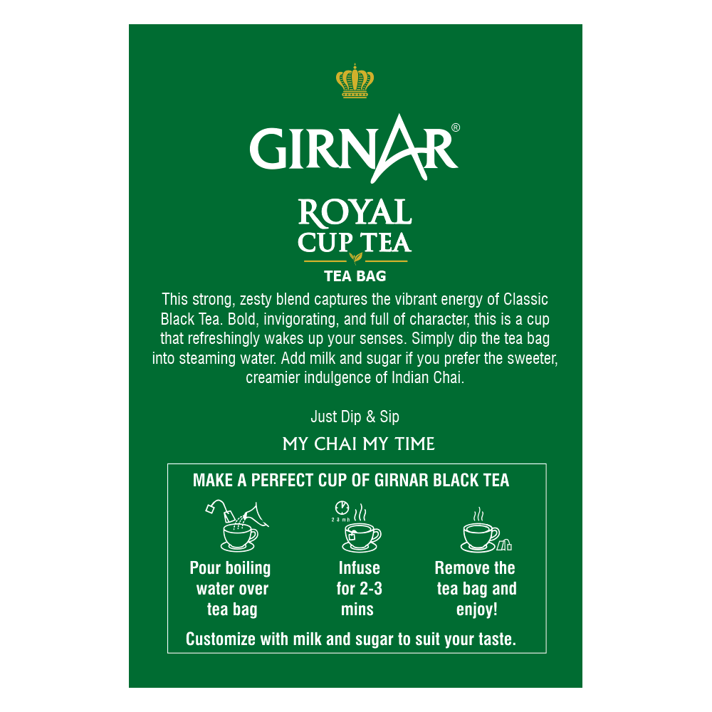 Black Tea Bags - Royal Cup Tea 25 Tea Bags
