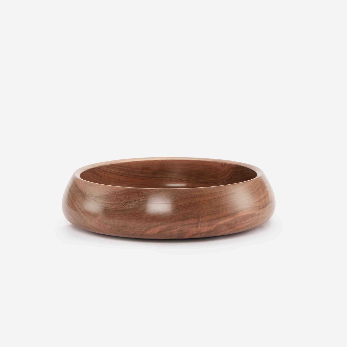 KAMAL WOODEN BOWL 25.7(長さ) x 25.7(幅) x 6.4(高さ); 直径: 25.7