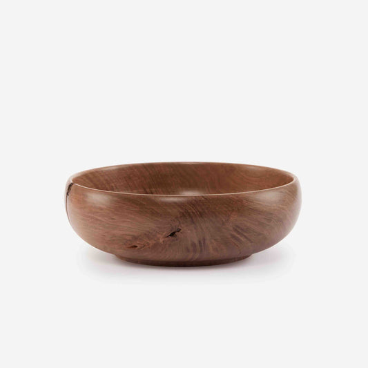PLUMP WOODEN BOWL 29.8(L) x 29.8(B) x 9.7(H); 直径: 29.8