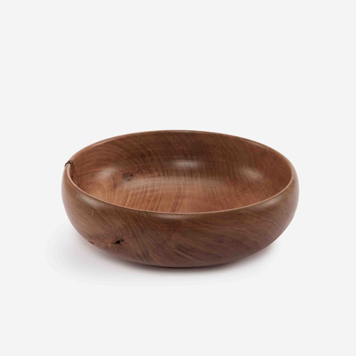 PLUMP WOODEN BOWL 29.8(L) x 29.8(B) x 9.7(H); 直径: 29.8