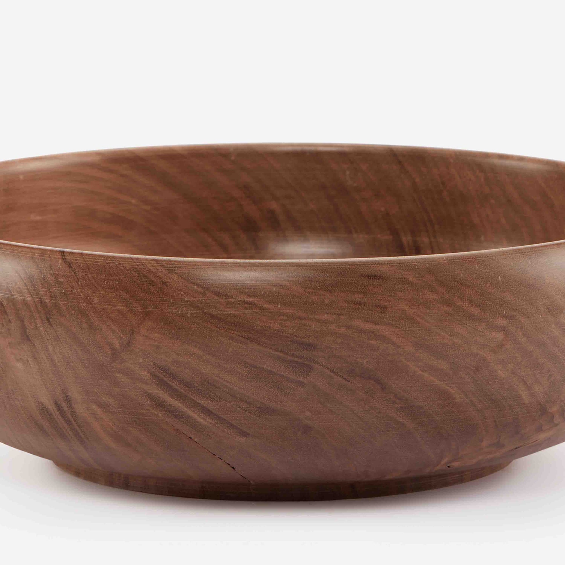 PLUMP WOODEN BOWL 29.8(L) x 29.8(B) x 9.7(H); 直径: 29.8