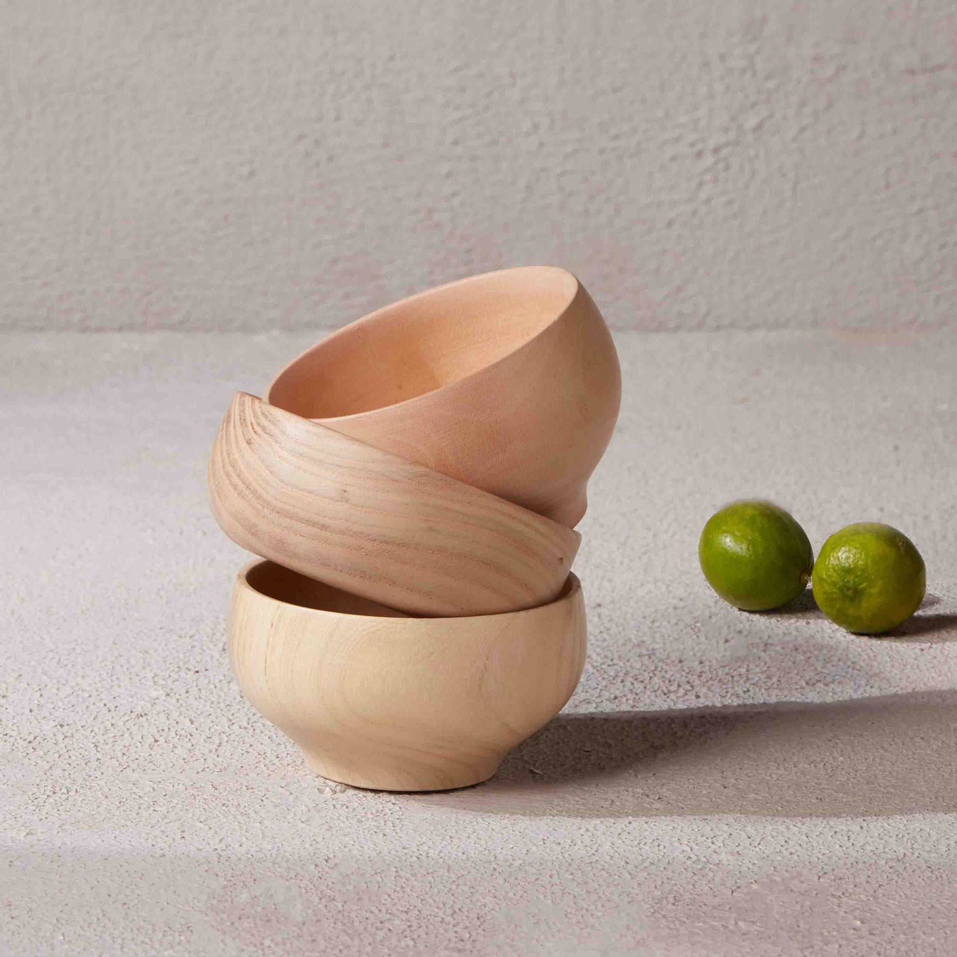 BOHO WOODEN BOWL 12.3(L) x 12.3(B) x 7.6(H); 直径: 12.3