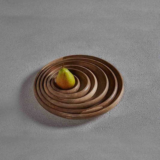 AKROD WOODEN PLATE SET (SET OF 6)