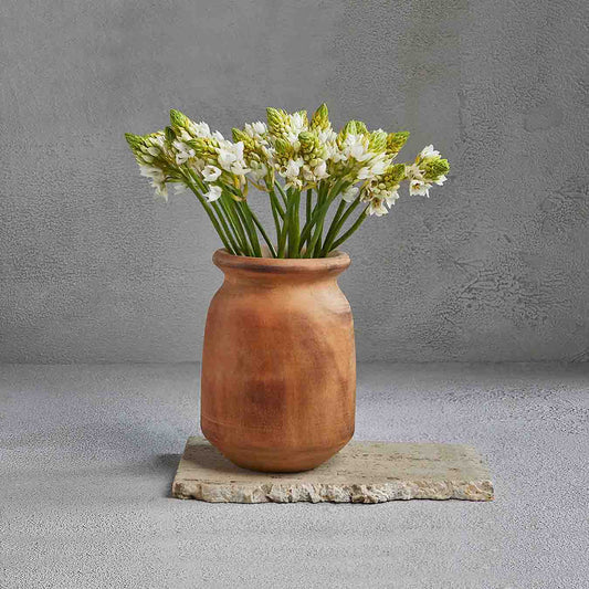ELFIN WOODEN VASE 15.5(長さ) x 15.5(幅) x 21(高さ); 直径: 15.5